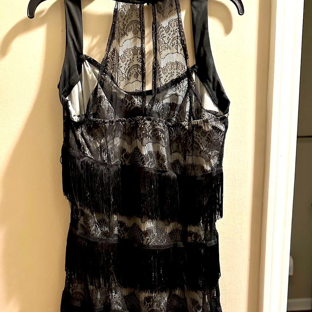 Black Flapper costume dress with accessories